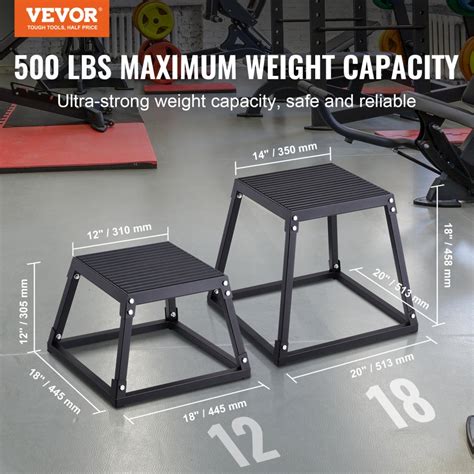 12 black steel plyo box|exercise adjustable step up box.